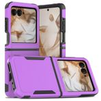 Casevita Motorola Razr 2024 Kılıfı ile Uyumlu, Sert PC Askeri Ağır Hizmet Darbeye Dayanıklı Tam Gövde Telefon Kılıfı Moto Razr 2024 ile Uyumlu Erkek Kadın Mor