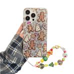 Casevita Zincirli iPhone 13 Pro ile Uyumlu Sevimli Kılıf, Yumuşak TPU Karikatür Anime Zencefilli Kurabiye Adam Quicksand Komik Festival Koruyucu Kılıf iPhone 13 Pro ile Uyumlu Kadınlar Erkekler için