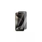 Caseworld İphone 15 Plus Uyumlu Caseworld 0.25Mm Privacy 3D Cam Ekran Koruyucu Uygulama Aparatlı Siyah