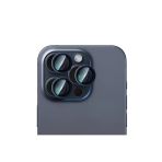 Caseworld İphone 15 Pro Max Caseworld Alloy Serisi Oleofobik Anti Reflective Kamera Lens Koruyucu Mavi
