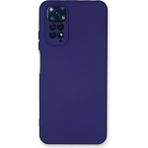 Caseworld Xiaomi Redmi Note 11 Global Kapak Içi Kadife Kamera Korumalı Lansman Silikon Kılıf - Mor