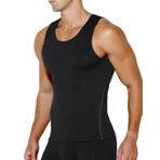 Casey Kevin Erkek Tank Top Kolsuz Kompresyon Tişörtü Kas Tişörtü Fonksiyonel Tişört Spor Fitness Atlet Baselayer, A1-siyah, XXL