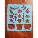 Casey Store Çiçek Bahçem Çizim Şablon Seti – Minik Sanatçılar Için Renkli Doğa Dünyası! 🌷🌿 | Ahşap, Duvar, Kumaş, Seramik Için Çok Amaçlı Şablon - Saksı -Çiçek Şablon