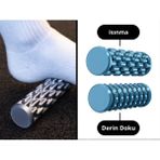 Casey Store Çift Dokulu Ergonomik Ayak Masaj Rulosu | Plantar Fasiit, Refleksoloji, Isınma ve Derin Doku Masaj Aleti - Gri