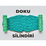 Casey Store Kil ve Seramik Doku Oklavası + Hediye Tutucu Aparat Polimer Kil ve Hamur Şekillendirici Roller - Binalar versiyon48