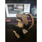 Casey Store Playstation Kolu ve Kulaklık Standı – Şık Siyah 3D Yazıcı Üretimi Düzenleyici - Beyaz