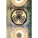 Caseybox Üçlü Sarmal 120X120 mm Beyaz Çerçeveli Pc Aksesuarı Masaüstü Bilgisayar Fan Kapağı