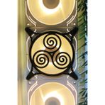 Caseybox Üçlü Sarmal 120X120 mm Siyah Çerçeveli Pc Aksesuarı Masaüstü Bilgisayar Fan Kapağı