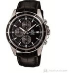 Casio 526L Edifice Erkek Kol Saati 10 ATM Su Geçirmezlik Siyah Deri Kordon Çelik Kasa