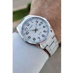 Casio CSISTE171 Kadranı Beyaz Kordonu Metalik Renk Erkek Kol Saati