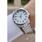 Casio CSISTE198 Kadranı Beyaz Rakamlı Kordonu Metalik Renk Erkek Kol Saati
