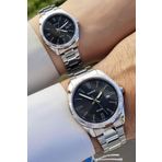 Casio CSISTE54 Rakamları ve Kordonu Gümüş Renk Hediye Paketli Sevgili Çift Kol Saati