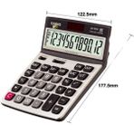 Casio DX-120ST 12 Haneli Metal Ön Yüz Masaüstü Hesap Makinesi Ekstra Geniş LCD Ekran