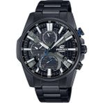Casio Edifice Siyah Akıllı Telefon Bağlantılı Erkek Kol Saati 100 Metre Su Geçirmez - Siyah - Siyah