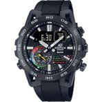 Casio Edifice Siyah Silikon Erkek Kol Saati 100 Metre Su Geçirmez - Siyah - Siyah