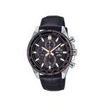 Casio Efr-574bl-1avudf Siyah Deri Erkek Kol Saati