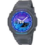 Casio G-Shock Erkek Kol Saati GA-2100FLS-8A2DR Gri Renkli Suya Dayanıklı Pilli Quartz - standart