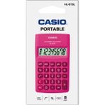 Casio HL-815L-PK 8 Haneli Pembe Cep Tipi Hesap Makinesi Geniş Ekran ve Dayanıklı Yapı