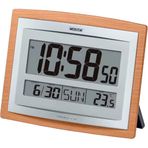 Casio ID-15SA-5DF Plastik Kasa Kahverengi Renkli 20.1 x 24.3 cm Çaplı Isı ve Nem Ölçerli Takvimli Alarmlı Dijital Masa ve Duvar Saati