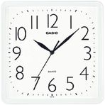 Casio IQ-06-7DF Plastik Kasa Beyaz Renkli 24.5 x 23 cm Çaplı Modern Quartz Saniye Mekanizmalı Duvar Saati