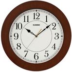 Casio IQ-133-5DF Plastik Kasa Kahverengi Renkli 36 cm Çaplı Modern Quartz Saniye Mekanizmalı Duvar Saati