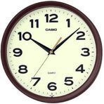 Casio IQ-151-5DF Plastik Kasa Kahverengi Renkli 25 cm Çaplı Modern Quartz Saniye Mekanizmalı Duvar Saati
