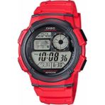 Casio Kırmızı Dijital Erkek Kol Saati - Kırmızı - Siyah