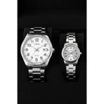 Casio LTP-V001D-7BUDF-MTP-1302D-7BVDF Çift Saat Seti Gümüş Metal Kordon Erkek Kadın Kol Saati