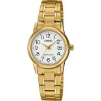 Casio Ltp-V002g-7B2udf Quartz Çelik Altın Rengi Beyaz Kadran 25 Mm Kadın Kol Saati
