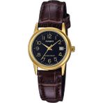 Casio LTP-V002GL-1BUDF Kadın, Kahve Kol Saati - Altın - Gümüş