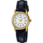 Casio Ltp-V002gl-7B2udf Quartz Deri Siyah Beyaz Kadran 25 Mm Kadın Kol Saati