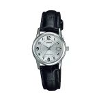 Casio Ltp-V002l-7Budf Quartz Deri Siyah Gri Kadran 25 Mm Kadın Kol Saati