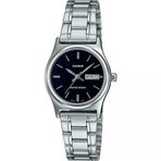 Casio LTP-V006D-1B2UDF Quartz Çelik Gri Siyah Kadran Kadın Kol Saati