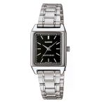 Casio Ltp-V007d-1Eudf Quartz Çelik Gri Siyah Kadran 22 Mm Kadın Kol Saati