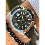 Casio Marka Full Çelik Kasa,Deri Siyah Kordon,Takvimli,Rakamlı Kadran Lüx Erkek Kol Saati + Bileklik - Renkli
