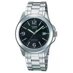 Casio Mtp-1215A-1Adf Quartz Çelik Gri Siyah Kadran 38 Mm Erkek Kol Saati