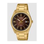 Casio MTP-1302PGC-5AVEF Erkek Gold Metal Kordon Kahverengi Kadran Kol Saati 2 Yıl Ersa Saat Garantili
