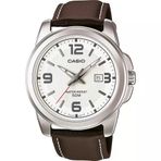 Casio MTP-1314L-7AVDF Quartz Deri Kahve Beyaz Kadran Erkek Kol Saati