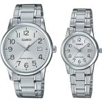 Casio Mtp-Ltp- V002D-7BUDF Çift Kol Saati Kadın-Erkek Renkli Metal Kasa Suya Dayanıklı Analog Saat