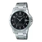 Casio Mtp-V004d-1Budf Quartz Çelik Gri Siyah Kadran 42 Mm Erkek Kol Saati