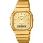 Casio RETRO AQ-240EG-9A Erkek Kol Saati Altın Renkli Pilli Fonksiyonlar 1 ATM Suya Dayanıklı