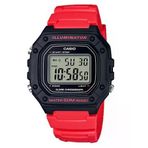 Casio W-218H-4Bvdf Quartz Silikon Kordon Kırmızı 43 Mm Erkek Kol Saati