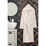 Casnack Quina Yeşil Kapüşonlu Oversize Bornoz - 2XL - Bej