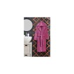 Casnack Quina Yeşil Kapüşonlu Oversize Bornoz - 3XL - Mürdüm
