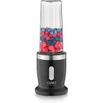 Caso Click & Blend – Kablosuz Blender, Pille Çalışır, 240 W, Smoothie, Shakes Daha Fazlası Için – 14.000 Devir/Dakika; 4 Kat Paslanmaz Çelik Bıçak/Dip, Shakes, Pesto, Soslar, Smoothies Için