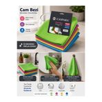 CASPARA 4 Adet Mikrofiber Cam Bezi 50x60 cm İz ve Tüy Bırakmayan Yüksek Emici Cam Ayna Duşakabin Mutfak Çok Amaçlı Genel Temizlik Bezi