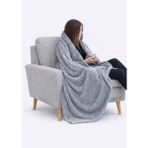 Caspara Premium Peluş Wellsoft Tv Battaniyesi 110 x 170 Yumuşak & Sıcak Koltuk Battaniyesi Unisex - Gri - 110 x 170 cm