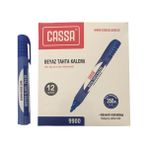 Cassa 12 Adet Beyaz Tahta Kalemi 350 Metre Yazı Uzunluğu ile Kolayca Silinebilir Mavi Renk