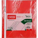 Cassa 7730 Telli Dosya Plastik Eco A4 Kırmızı 50'Li Paket