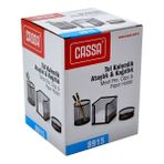 Cassa Cassa Kalemlik Perfore Siyah 3'lü Set